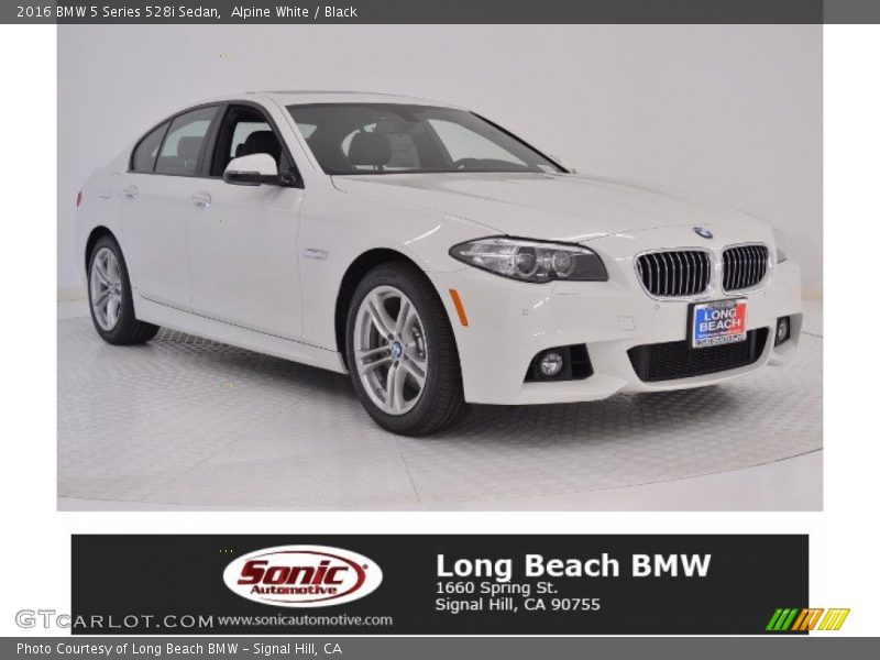 Alpine White / Black 2016 BMW 5 Series 528i Sedan