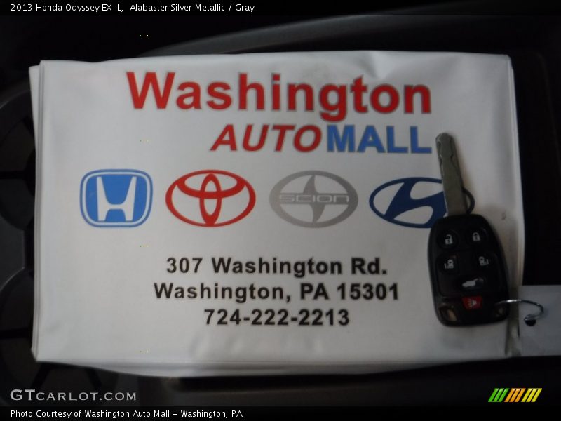 Alabaster Silver Metallic / Gray 2013 Honda Odyssey EX-L