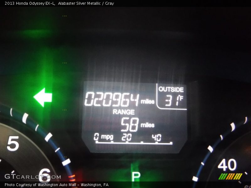 Alabaster Silver Metallic / Gray 2013 Honda Odyssey EX-L