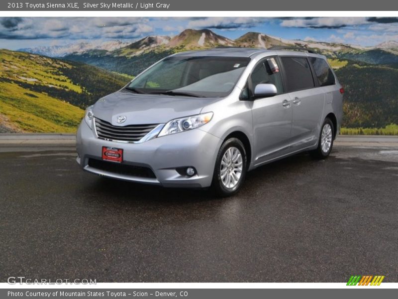 Silver Sky Metallic / Light Gray 2013 Toyota Sienna XLE