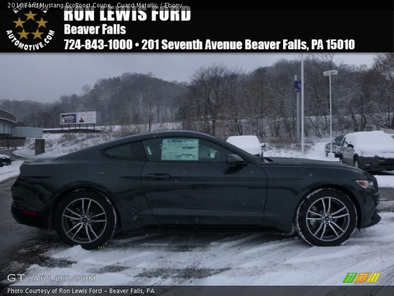 Guard Metallic / Ebony 2016 Ford Mustang EcoBoost Coupe