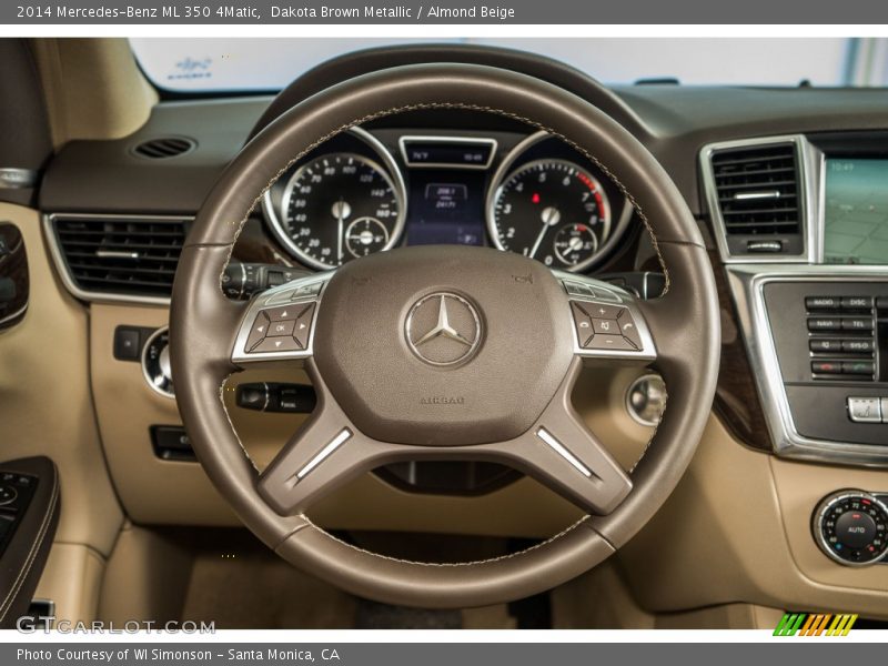 Dakota Brown Metallic / Almond Beige 2014 Mercedes-Benz ML 350 4Matic