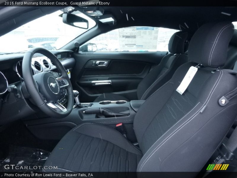 Guard Metallic / Ebony 2016 Ford Mustang EcoBoost Coupe