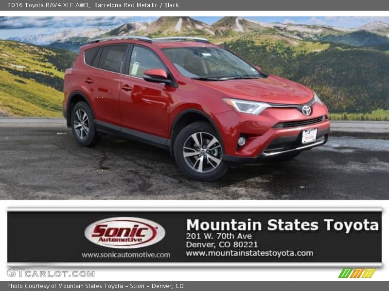 Barcelona Red Metallic / Black 2016 Toyota RAV4 XLE AWD