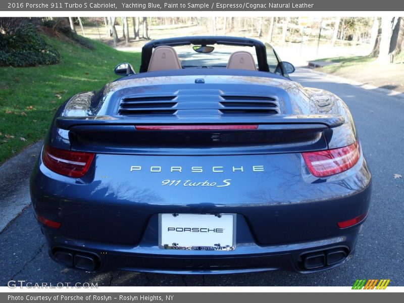 Yachting Blue, Paint to Sample / Espresso/Cognac Natural Leather 2016 Porsche 911 Turbo S Cabriolet