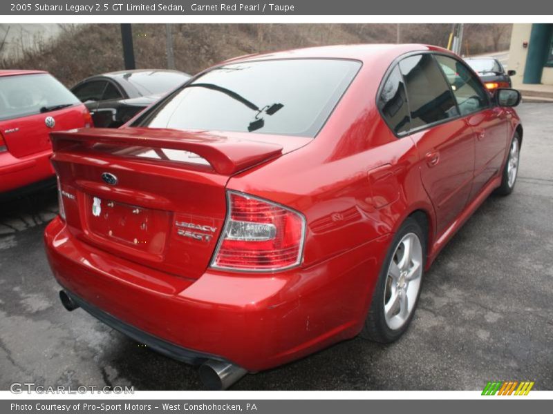 Garnet Red Pearl / Taupe 2005 Subaru Legacy 2.5 GT Limited Sedan