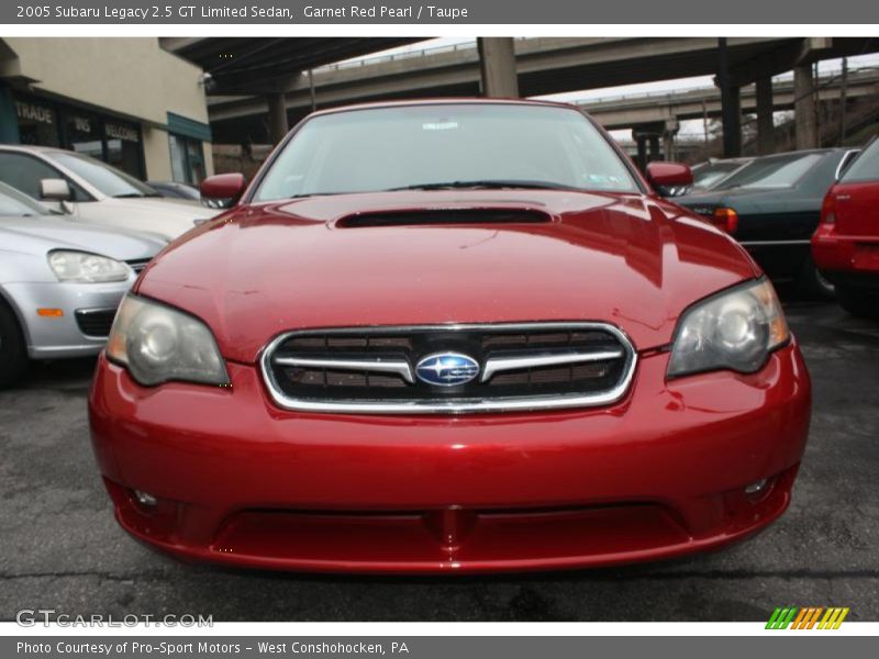 Garnet Red Pearl / Taupe 2005 Subaru Legacy 2.5 GT Limited Sedan