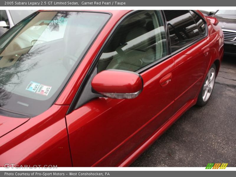 Garnet Red Pearl / Taupe 2005 Subaru Legacy 2.5 GT Limited Sedan