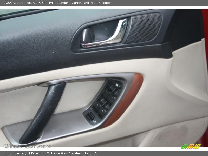 Garnet Red Pearl / Taupe 2005 Subaru Legacy 2.5 GT Limited Sedan