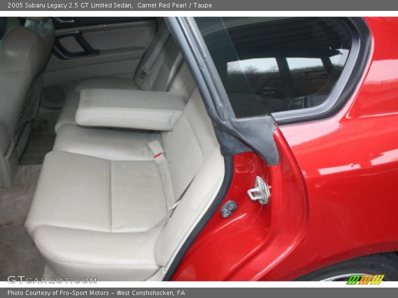 Garnet Red Pearl / Taupe 2005 Subaru Legacy 2.5 GT Limited Sedan