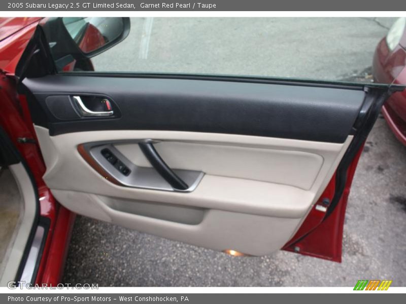 Garnet Red Pearl / Taupe 2005 Subaru Legacy 2.5 GT Limited Sedan