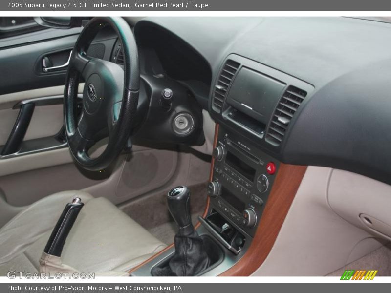 Garnet Red Pearl / Taupe 2005 Subaru Legacy 2.5 GT Limited Sedan