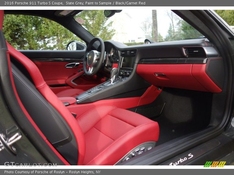 Slate Grey, Paint to Sample / Black/Garnet Red 2016 Porsche 911 Turbo S Coupe