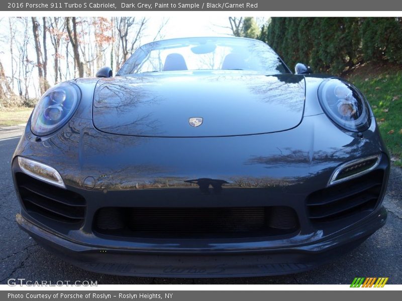 Dark Grey, Paint to Sample / Black/Garnet Red 2016 Porsche 911 Turbo S Cabriolet