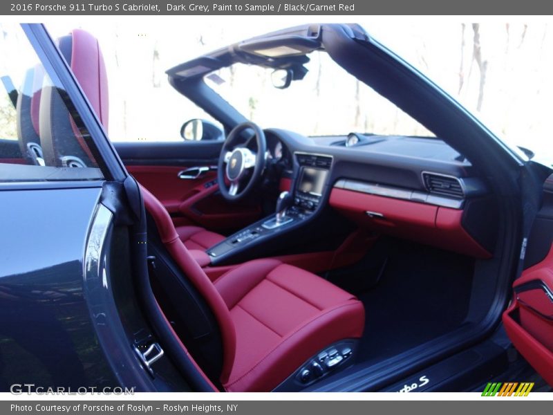 Dark Grey, Paint to Sample / Black/Garnet Red 2016 Porsche 911 Turbo S Cabriolet