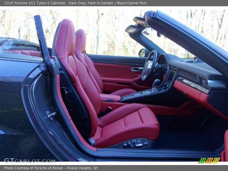 Dark Grey, Paint to Sample / Black/Garnet Red 2016 Porsche 911 Turbo S Cabriolet