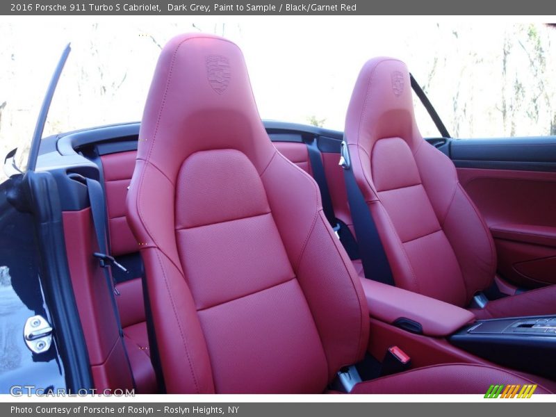 Dark Grey, Paint to Sample / Black/Garnet Red 2016 Porsche 911 Turbo S Cabriolet