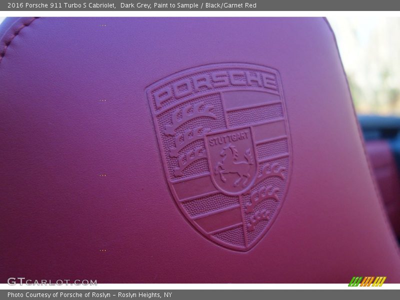 Dark Grey, Paint to Sample / Black/Garnet Red 2016 Porsche 911 Turbo S Cabriolet