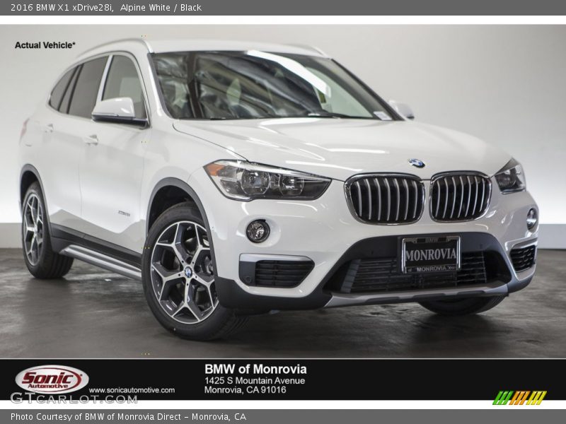 Alpine White / Black 2016 BMW X1 xDrive28i