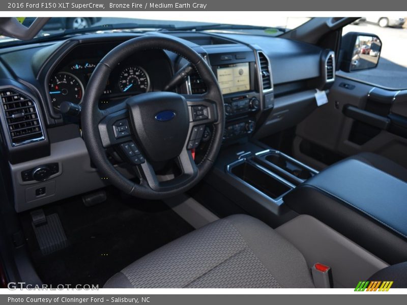 Bronze Fire / Medium Earth Gray 2016 Ford F150 XLT SuperCrew