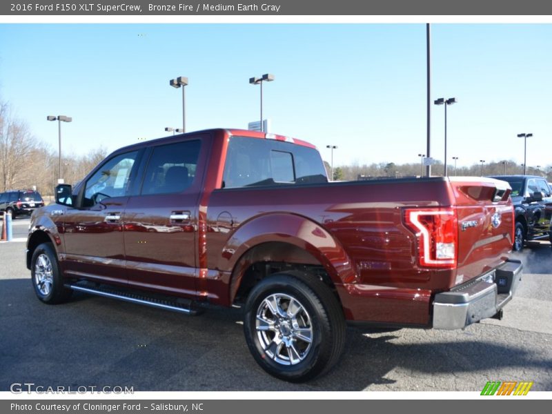 Bronze Fire / Medium Earth Gray 2016 Ford F150 XLT SuperCrew