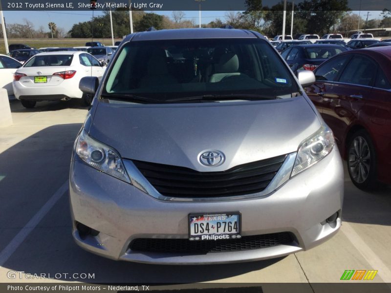 Silver Sky Metallic / Light Gray 2012 Toyota Sienna LE