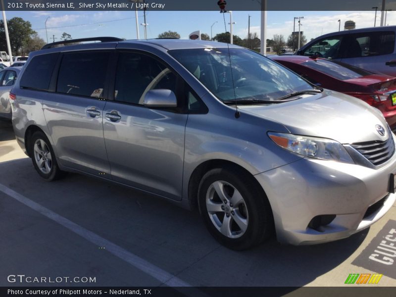 Silver Sky Metallic / Light Gray 2012 Toyota Sienna LE