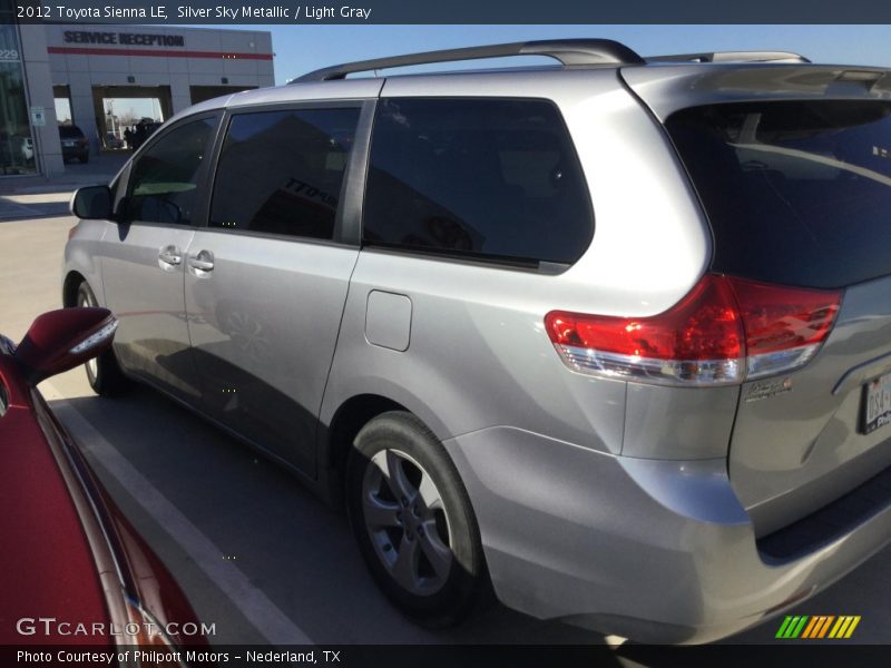 Silver Sky Metallic / Light Gray 2012 Toyota Sienna LE