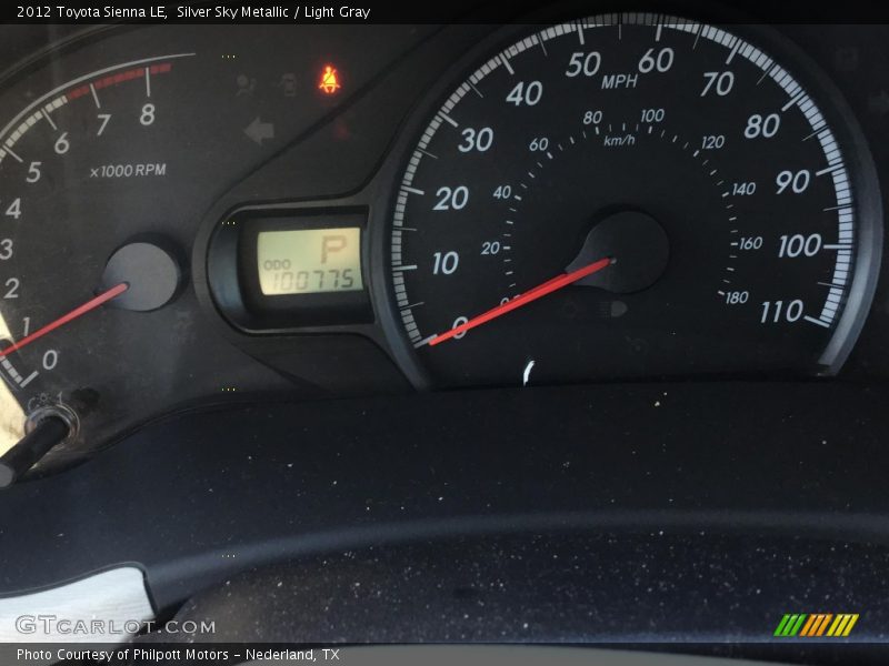 Silver Sky Metallic / Light Gray 2012 Toyota Sienna LE