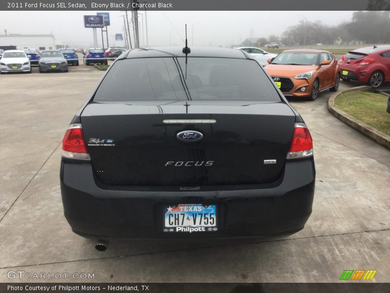 Ebony Black / Charcoal Black 2011 Ford Focus SEL Sedan