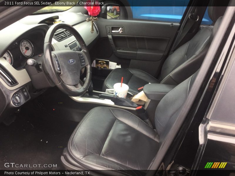 Ebony Black / Charcoal Black 2011 Ford Focus SEL Sedan
