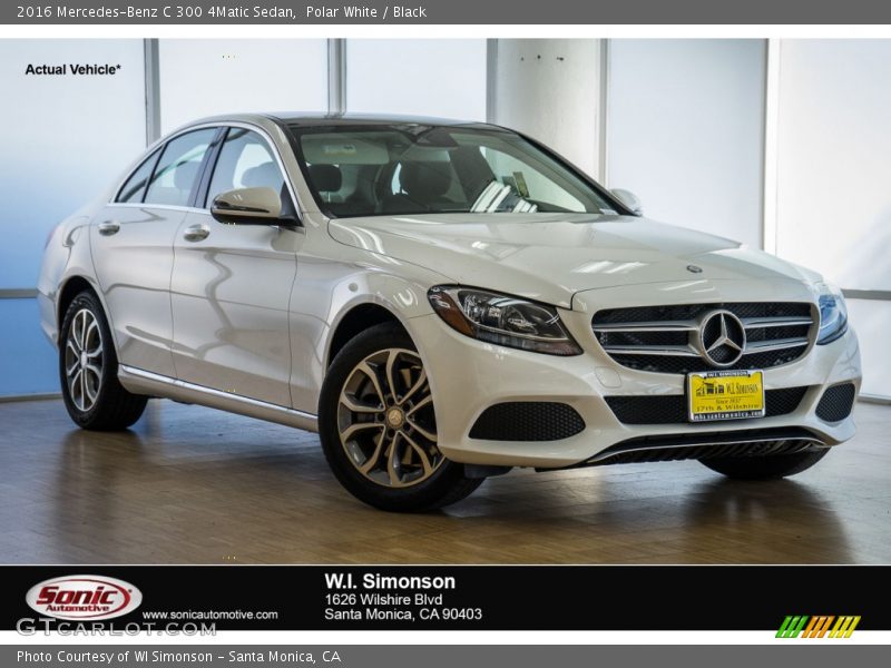 Polar White / Black 2016 Mercedes-Benz C 300 4Matic Sedan