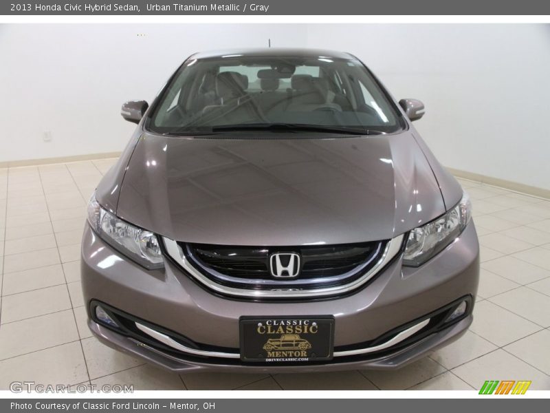 Urban Titanium Metallic / Gray 2013 Honda Civic Hybrid Sedan