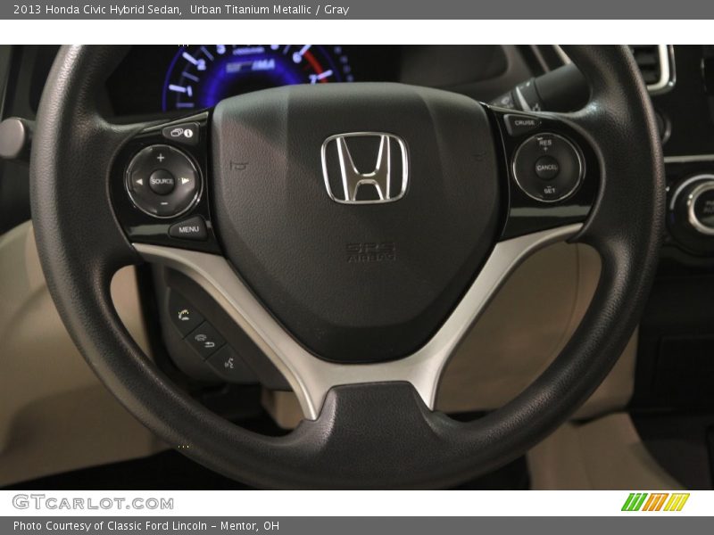 Urban Titanium Metallic / Gray 2013 Honda Civic Hybrid Sedan