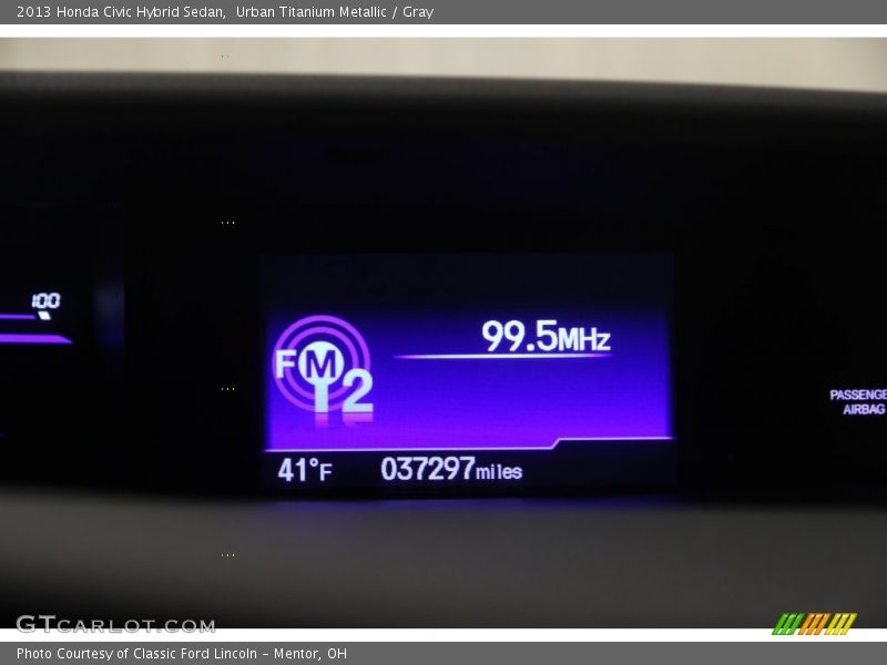Urban Titanium Metallic / Gray 2013 Honda Civic Hybrid Sedan