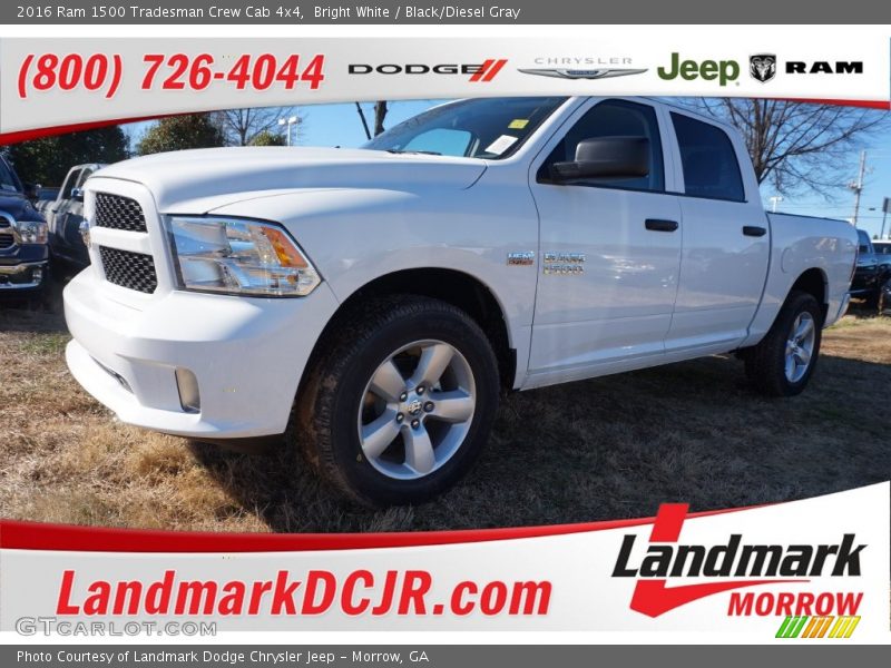 Bright White / Black/Diesel Gray 2016 Ram 1500 Tradesman Crew Cab 4x4