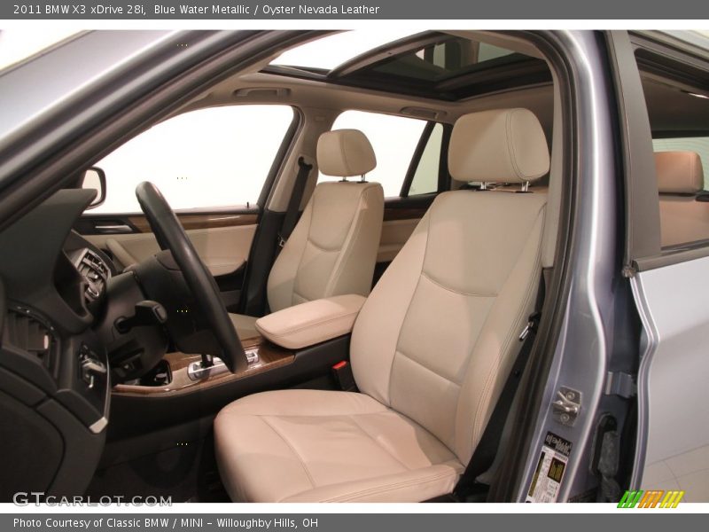 Blue Water Metallic / Oyster Nevada Leather 2011 BMW X3 xDrive 28i