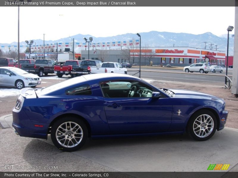 Deep Impact Blue / Charcoal Black 2014 Ford Mustang V6 Premium Coupe