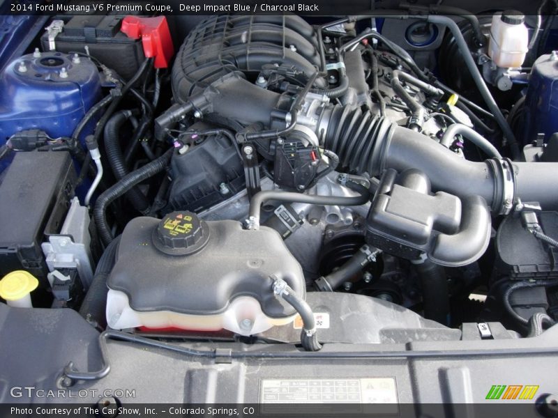 Deep Impact Blue / Charcoal Black 2014 Ford Mustang V6 Premium Coupe