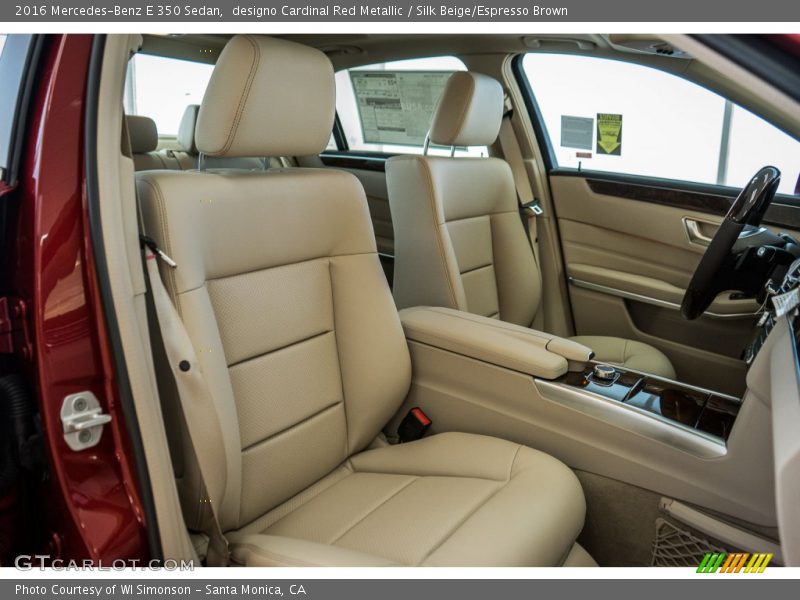 designo Cardinal Red Metallic / Silk Beige/Espresso Brown 2016 Mercedes-Benz E 350 Sedan