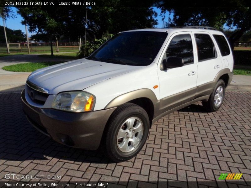 Classic White / Beige 2002 Mazda Tribute LX V6