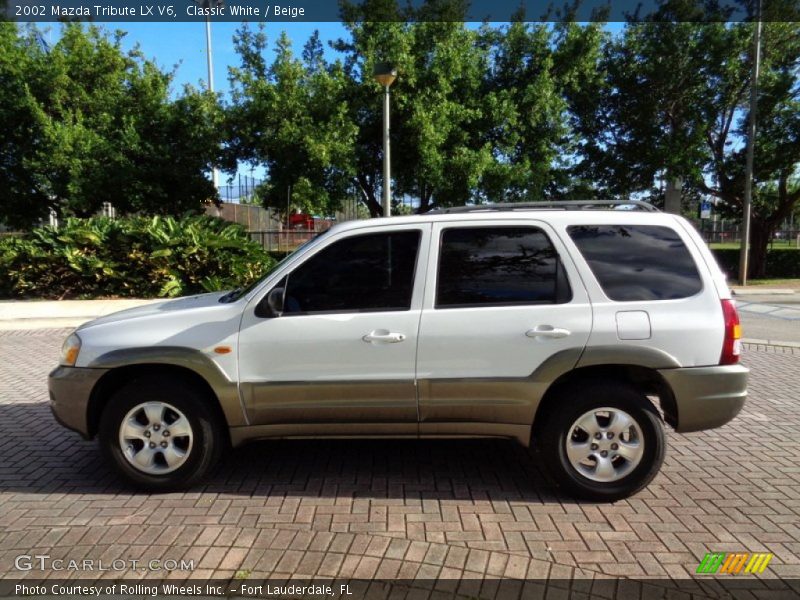 Classic White / Beige 2002 Mazda Tribute LX V6