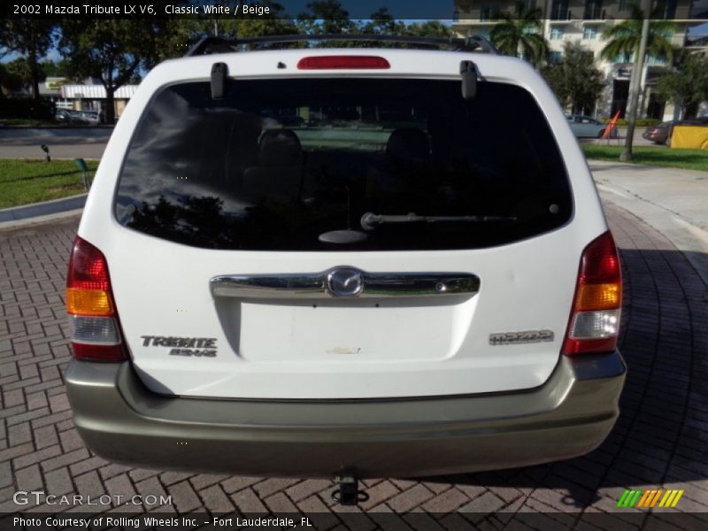 Classic White / Beige 2002 Mazda Tribute LX V6