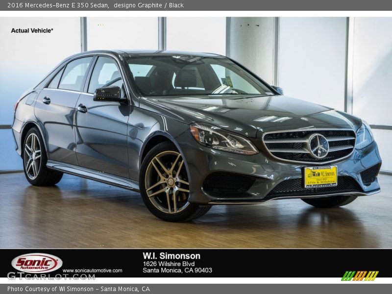 designo Graphite / Black 2016 Mercedes-Benz E 350 Sedan