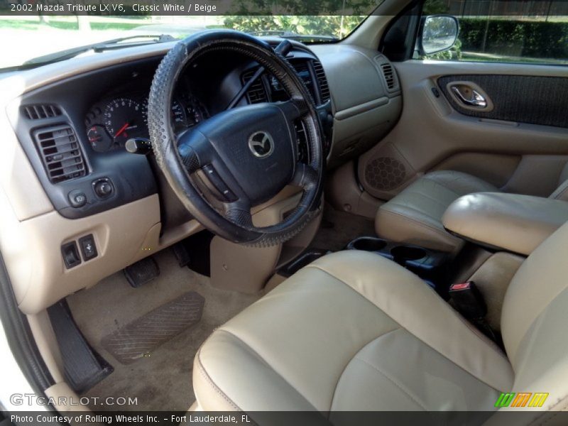 Classic White / Beige 2002 Mazda Tribute LX V6