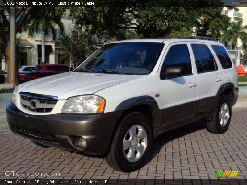 Classic White / Beige 2002 Mazda Tribute LX V6