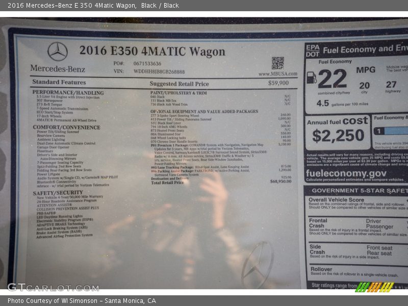 Black / Black 2016 Mercedes-Benz E 350 4Matic Wagon