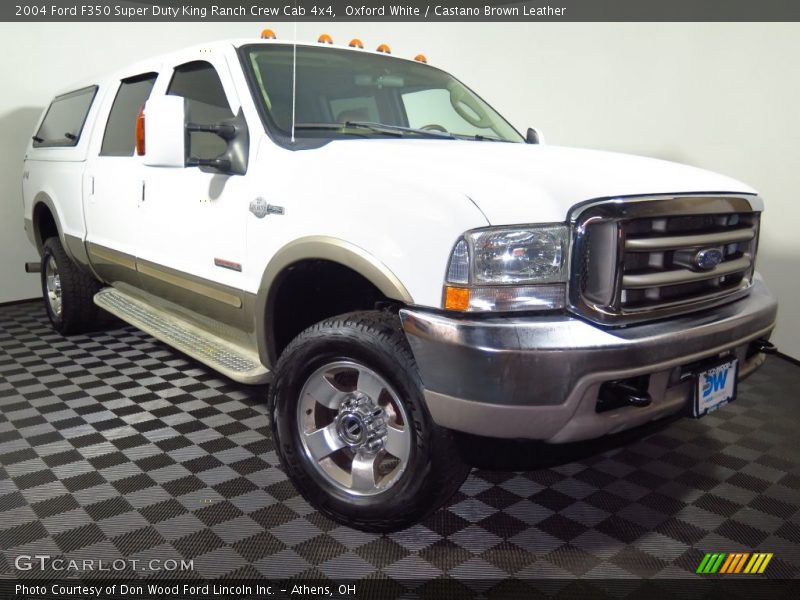 Oxford White / Castano Brown Leather 2004 Ford F350 Super Duty King Ranch Crew Cab 4x4