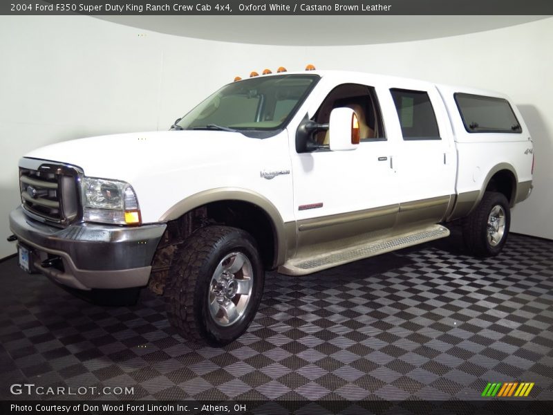 Oxford White / Castano Brown Leather 2004 Ford F350 Super Duty King Ranch Crew Cab 4x4