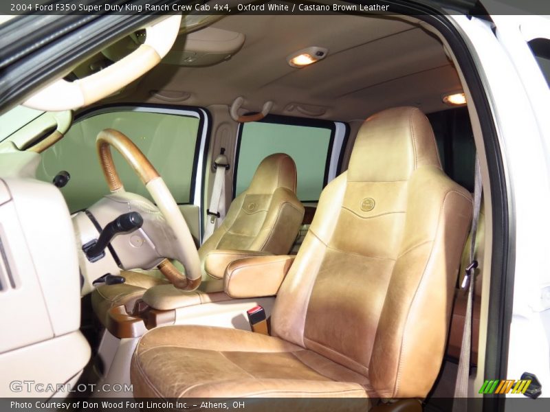 Oxford White / Castano Brown Leather 2004 Ford F350 Super Duty King Ranch Crew Cab 4x4